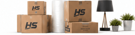 HS packing boxes and moving supplies